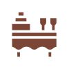 Event buffet setup illustration