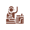 Help desk representative illustration